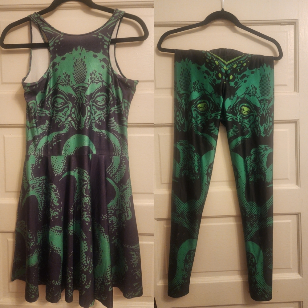 Blackmilk Cthulhu leggings And Dress Costume Workout Loungewear